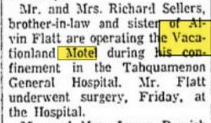 Vacationland Motel (Carousel Motel) - Sept 1964 Article
